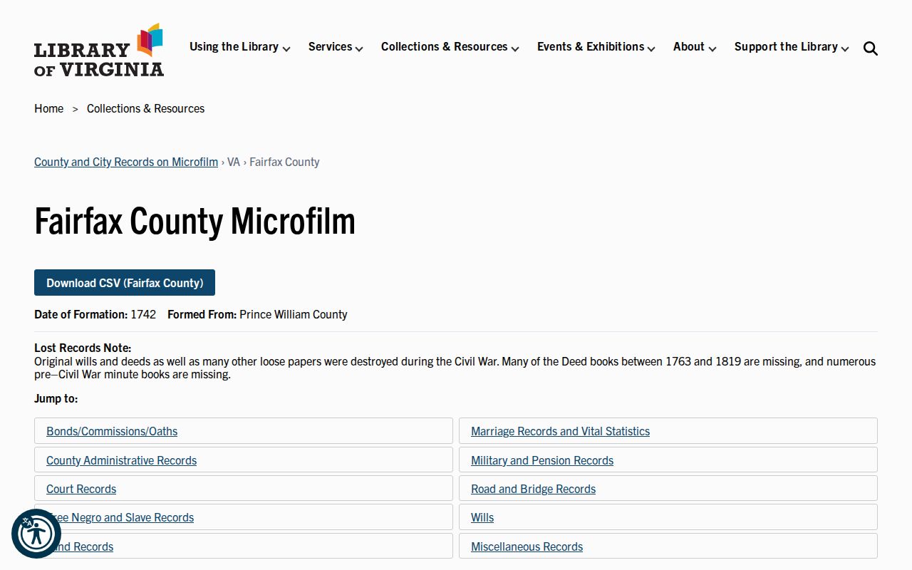 Merrifield city directory Library of Virginia Fairfax collection guide