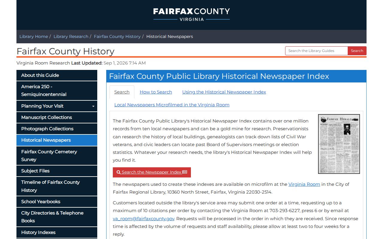 Merrifield city directory newspaper index