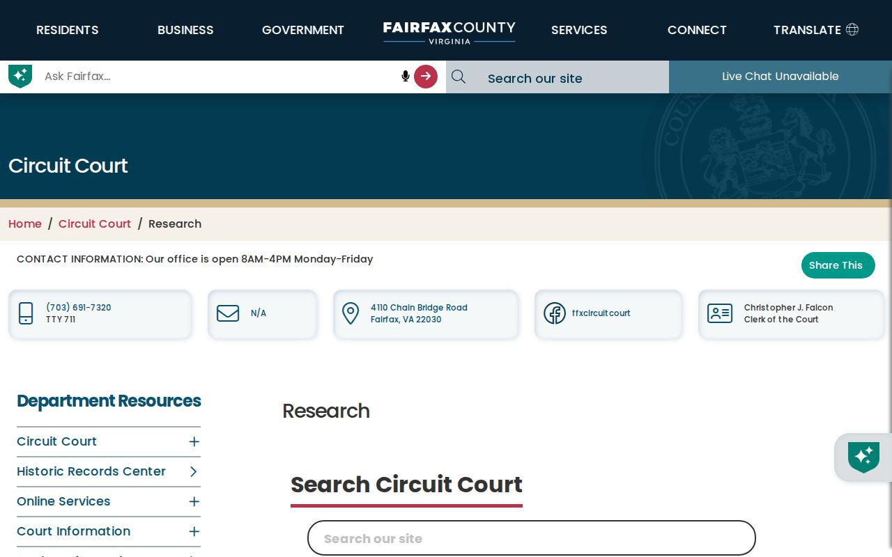 Merrifield residents directory Fairfax land-record research access