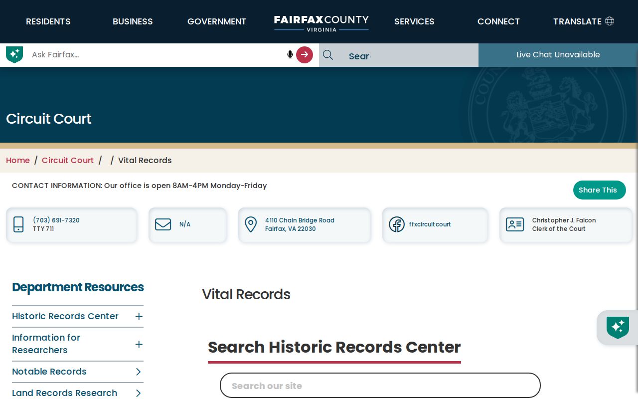 Merrifield previous residents Fairfax historical circuit records guidance