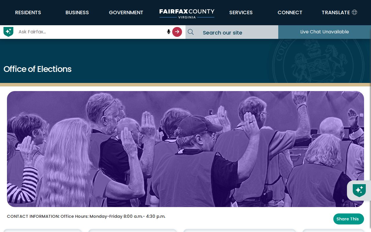 Merrifield resident lookup Fairfax County elections office resources