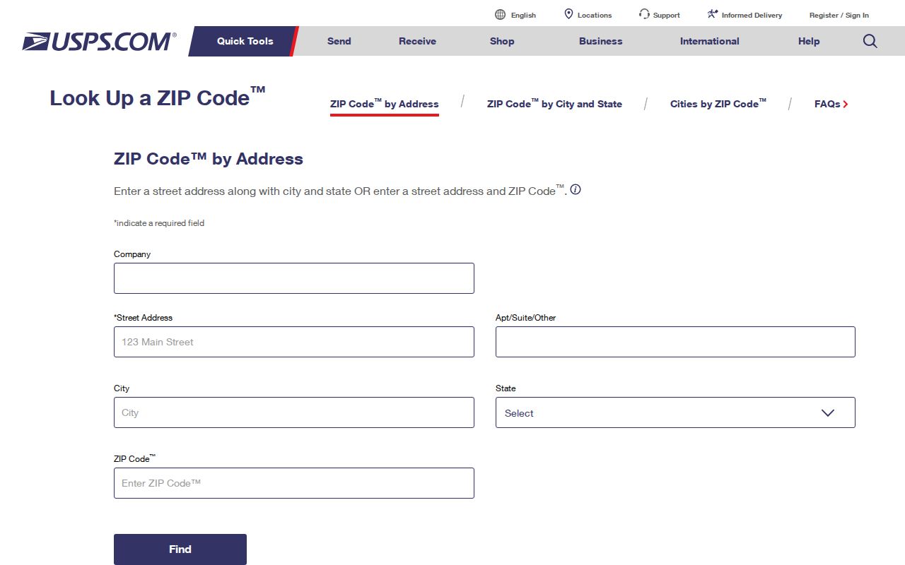 Merrifield ZIP code directory USPS address lookup fields